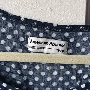 American Apparel Navy Polka Dot Dress